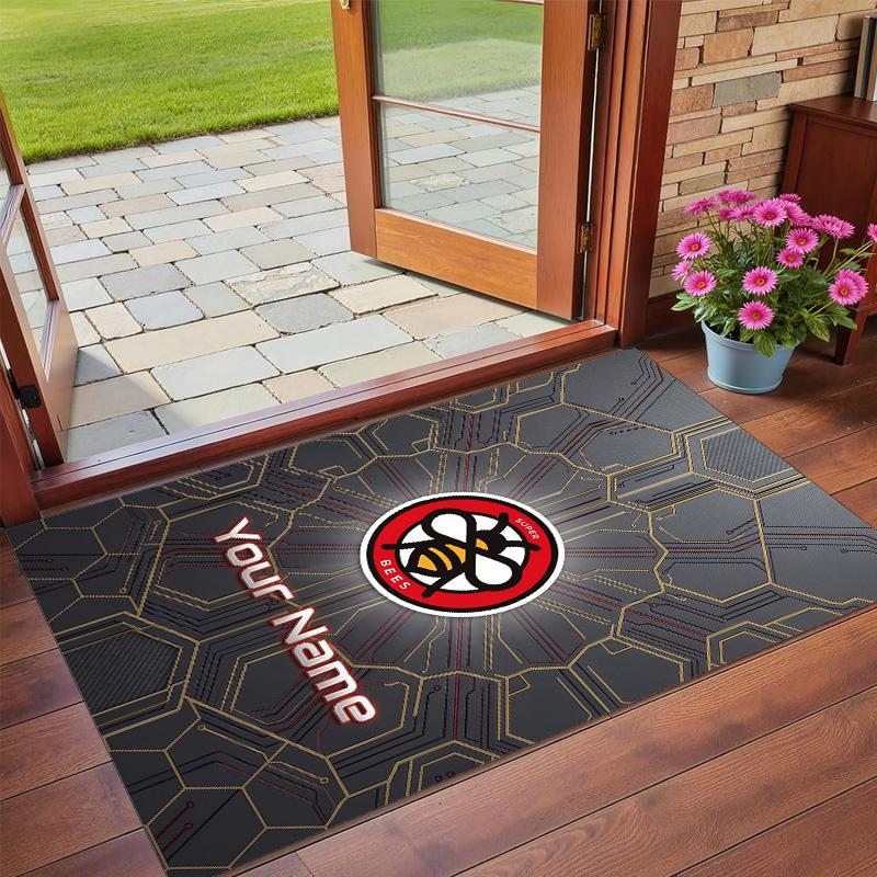 Crystal Velvet Rug Custom Name Text, Soft Non Slip Floor Mat Home DecorBrentford Football