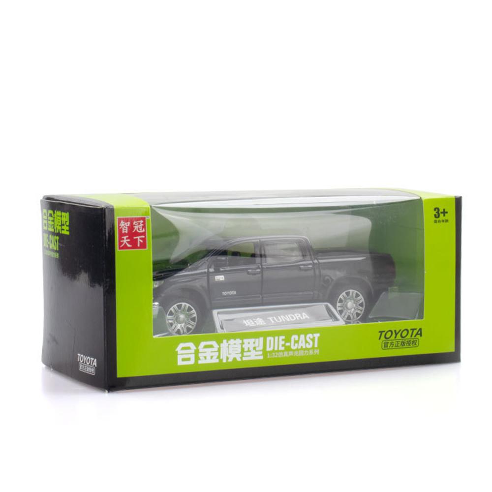 1/32 Масштаб Toyota Tundra Пикапы Литые автомобили Модель игрушки, игрушка из цинкового сплава со звуком и светом, откат, подарки на день рождения для детей