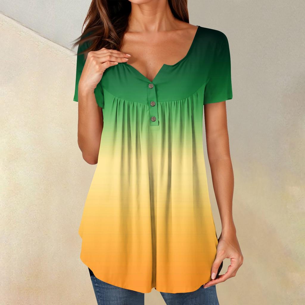 Женские туники, топы, нарядные, повседневные, летние, рубашки с коротким рукавом, свободный крой, плиссированный топ в стиле бохо