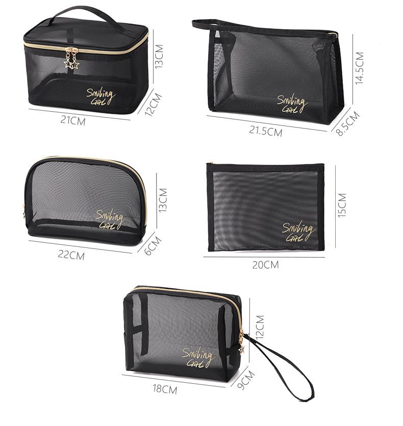 2026Large-Capacity Mesh Cosmetic Toiletry Bag Travel-Friendly Portable Handheld Storage Pouch Logo Customization Available Model