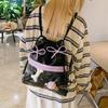 Bowknot Backpack Lightweight Solid Color Itabag Bucket Bag Fashion Casual Gift