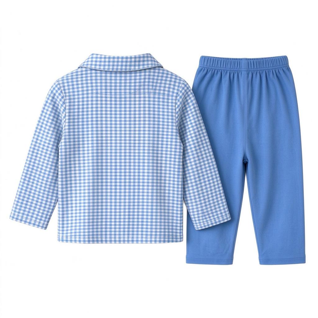 Boys and Girls Cute Printed Pajama Set, 2-Piece Sleepwear and Sportswear Outfit for Lounging and Play