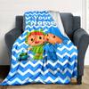 Pocoyo Customize Your Name Blanket Gift Personalized Blanket Soft Warm Cozy Versatile for Bedding Seaside Office Chair Chair for All Occasions