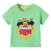 Anime Kids Tee Shirts Fireman Sam Graphic T Shirt for Boys Clothing Pop Hot Sale Girls Short Sleeved Tshirt Funny Kid y2k Tops