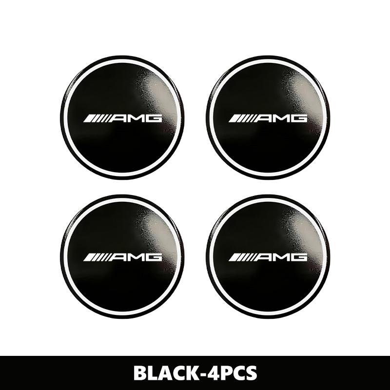 4pcs Car Wheel Center Hub Cap Badge Logo BFHDF3 Sticker Auto Decorative Accessories For AMG Mercedes Benz Exclusive C200 C260 C300 W202