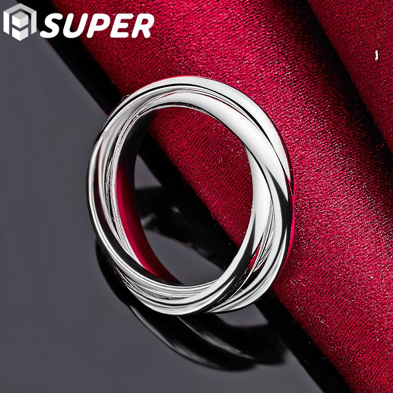 Ювелирные изделия из стерлингового серебра 925 пробы с тремя кругами