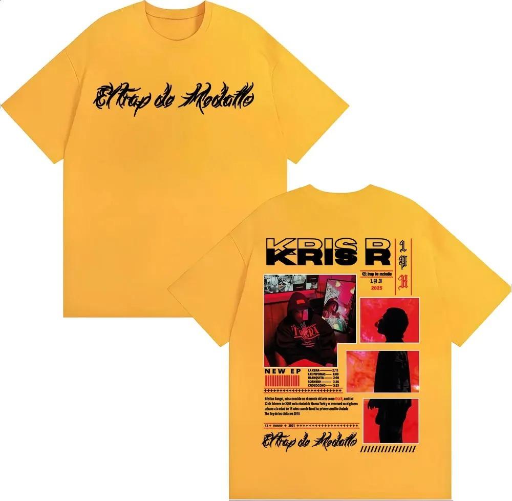 Rapper Kris R Trap De Medallo 2026 Tour Graphic Tshirts Men Women Fashion Hip Hop Retro T Shirt Cotton Casual Oversized Tshirt