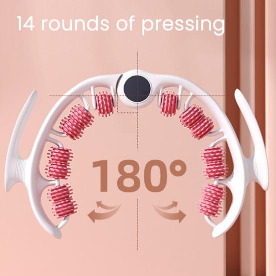 Leg Massage Roller Anti-Cellulite Lymphatic Drainage Deep Tissue Therapy Thighs Arm Back Shoulder Muscle Relaxation Massage Tool with 14 Rollers