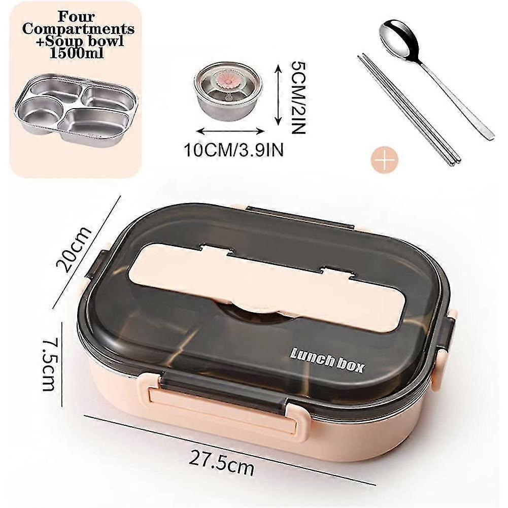 1.5l Bento Boxes For Student, Thermal Insulation Bento Lunch Box Tableware Set,lunch Containers For