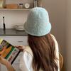Осенне-зимняя шерстяная новая высококлассная однотонная панама женская теплая универсальная солнцезащитная шляпа-ведро плюшевая панама