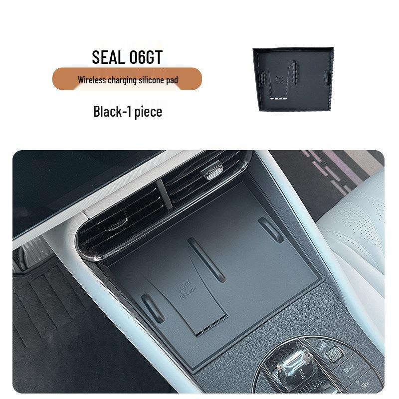 Силиконовая противоскользящая подставка с беспроводной зарядкой для BYD Seal 06 GT