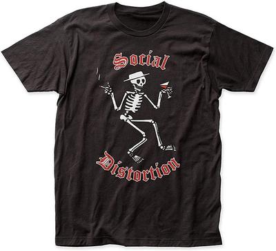 Горячая футболка Social Distortion Skelly Черная Полный размер Подарок семье Унисекс