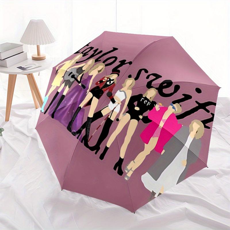 1pc Taylor Swift Automatic Open/close, Portable Folding Umbrella for Women & Men,Compact Parasol,, Durable Frame yy250809185