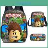 Прочный унисекс рюкзак Roblox с лямками с воздушной подушкой для повседневного использования