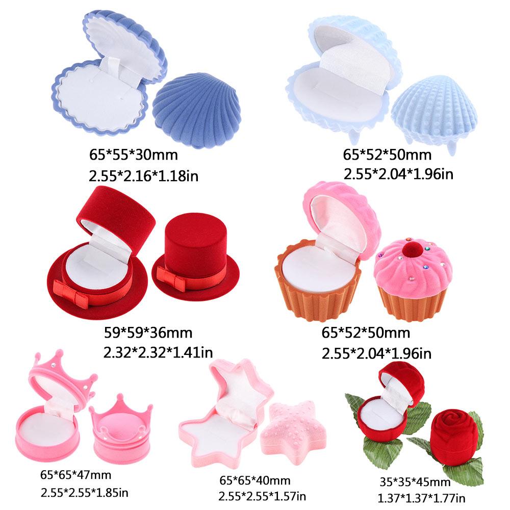 Gift Holder Earrings Necklace Holder Bracelet Container Wedding Ring Boxes Velvet Jewelry Box