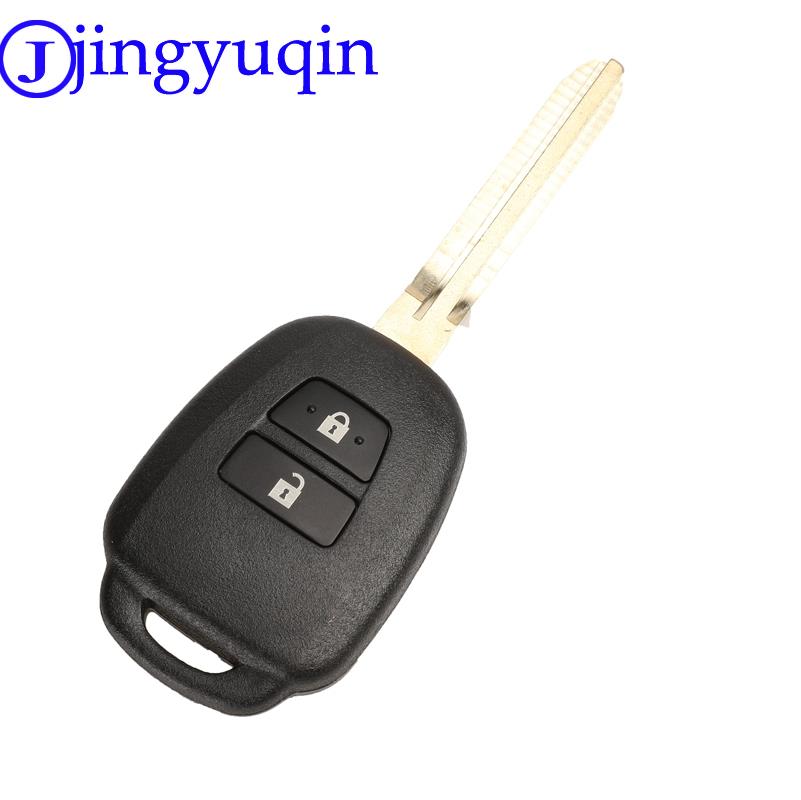 Чехол для ключа от машины jingyuqin Remote Car Key Shell для Toyota CAMRY 2012 2013 2014 2015 Corolla 2014 2015 с лезвием TOY43 с логотипом