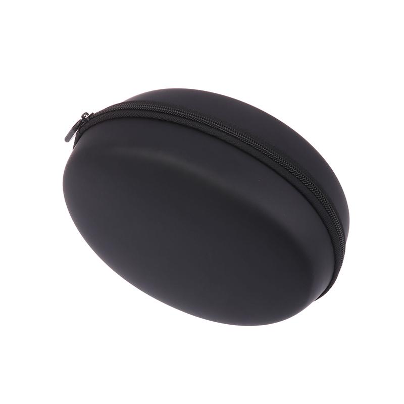 1 Piece Large Capacity Handheld Earphone Container Travel Supplies Black Headphone Carrying Case Shockproof Headset Pouch