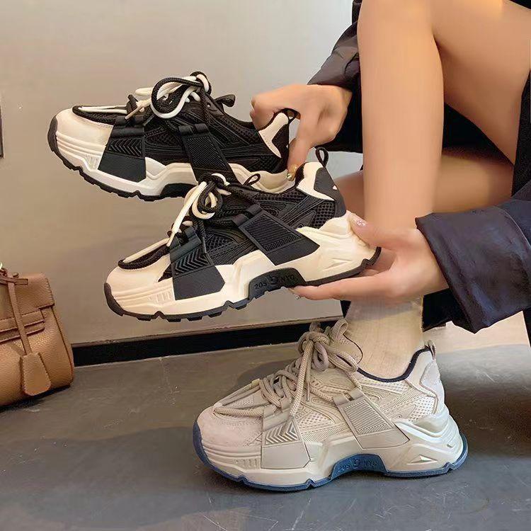 Обувь для папы, женская, новая, весенняя, женская обувь, обувь на платформе, жареные уличные кроссовки Elevator Wild, повседневные кроссовки для бега