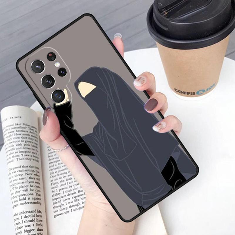 Хиджаб Лицо Мусульманский Исламский чехол для телефона Обложка Для Samsung Galaxy S24 S25 Ultra S21 S22 Ultra S10E Note 10 Plus Note 20 FE S23