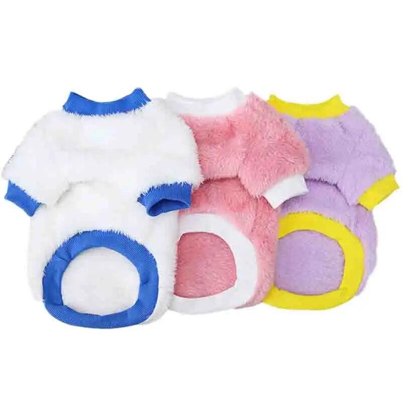Warm Fleece Pet Clothes Letter Print Puppy Dog Shirt Jacket for Small Dogs Cat Coat Vest Schnauzer Yorkie Bulldog Outfits