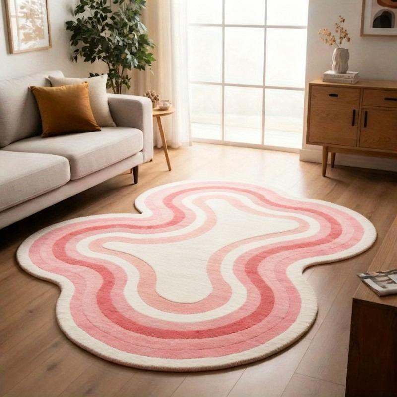 Irregular Shape Carpets for Living Room Fluffy Soft Lounge Dopamine Floor Mat Large Area Bedroom Decor Carpet Thickend Plush Rug