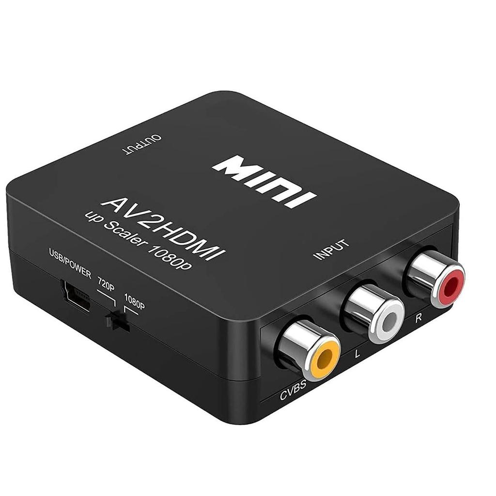 HDMI 2AV RCA/CVSB L/R видео к HDMI-совместимому адаптеру AV-скалера HD Video Converter Box 1080P Поддержка NTSC PAL YSL