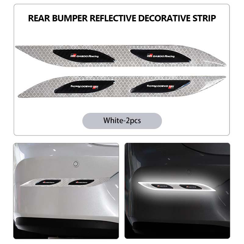 Car Reflective Sticker Bumper Trunk Safety Warning Reflector Stickers Strip For Toyota Yaris Corolla Rav4 CHR Auris Cruiser