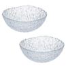 Посуда из стекла ADERIA Shonai Craft, средняя миска, прозрачная, диаметр 17 x высота, средняя миска Mizore, 2 предмета, сделано в Японии, хрустальное стекло 6,5 см F-70401