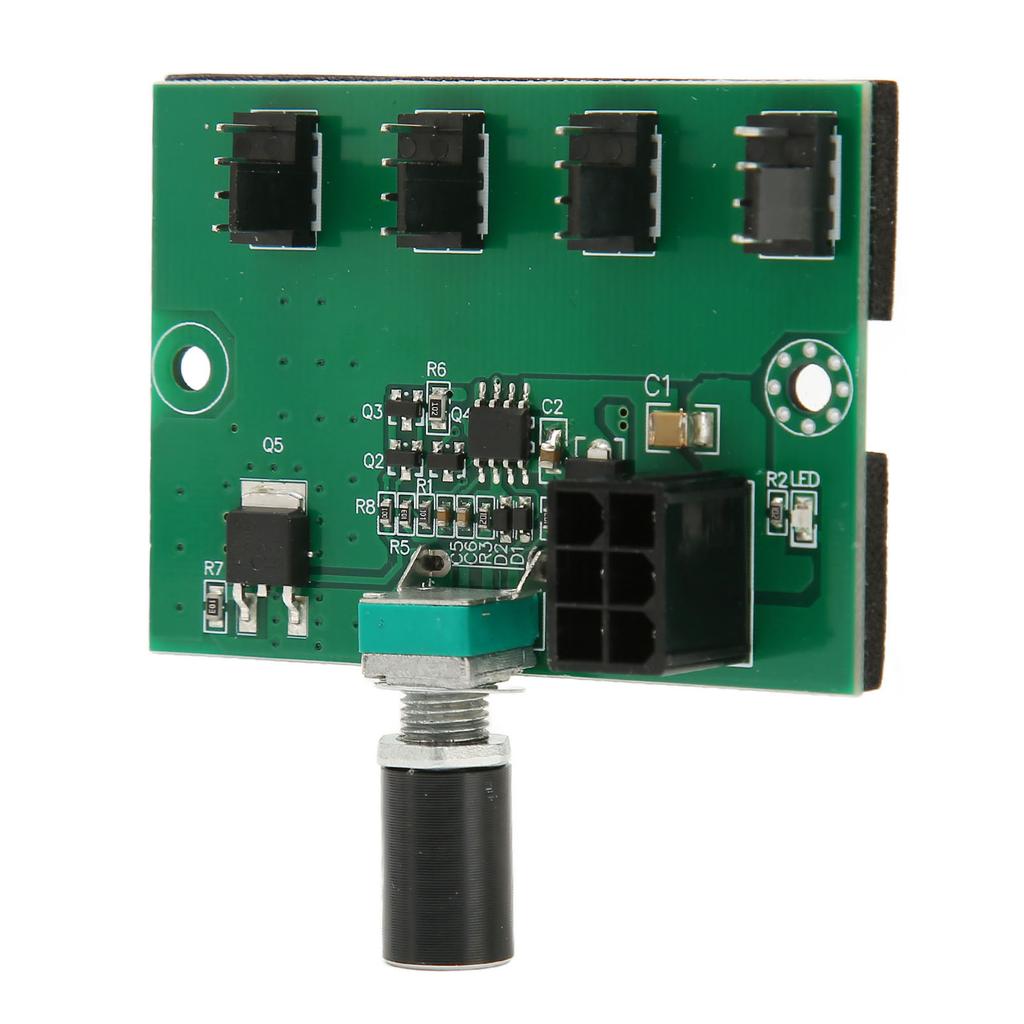 Chassis Fan Speed Controller Fan Speed Controller Hub DC 12V PWM 4 Channel Fan Adapter for 4pin 3pin 2pin PC Fan