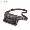 Genuine Leather Men Waist Pack Casual Male Waist Bag