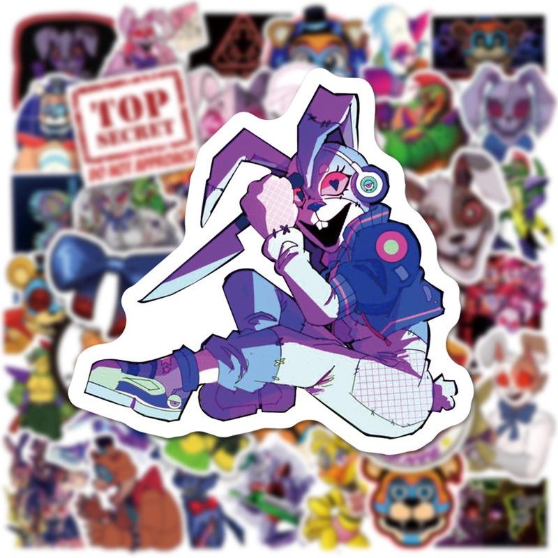 50 шт. Наклейки Fnaf Водонепроницаемые Клейкие Многоразовые Декор