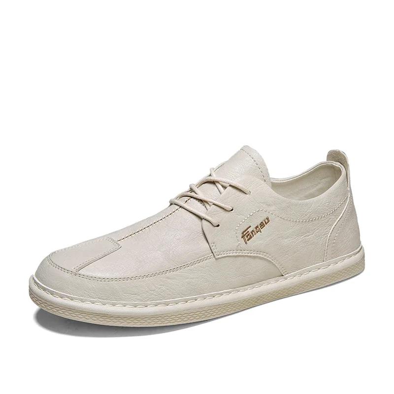 Обувь для мужчин Новые кожаные туфли мужские кроссовки на шнуровке повседневные черные балетки корейский стиль роскошные повседневные лоферы