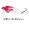 5cm Mini Crankbait Fishing Lure Bass Pike Perch Hard Bait Artificial Minnow Plastic Topwater Diving