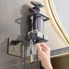2PCS Carbon Steel beard grooming Holder Wall Mounted Space Saving Electric Shaver Storage Rack Punch Free Shaver Display Stand