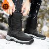 Winter Men's Snow Boots Couple Waterproof Sports Casual Shoes Plush Warm Men's Boots Outdoor Men's Hiking Boots Work Travel Shoe
