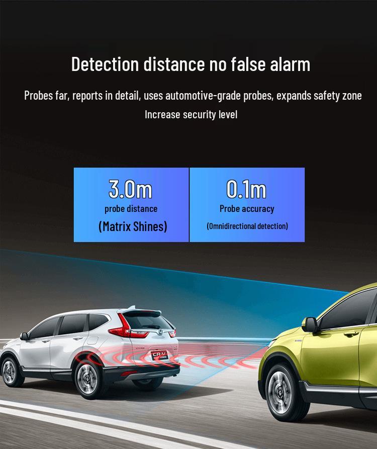 Front & Rear Radar with RAV4 Rongfang Instrument Display for 22 Models