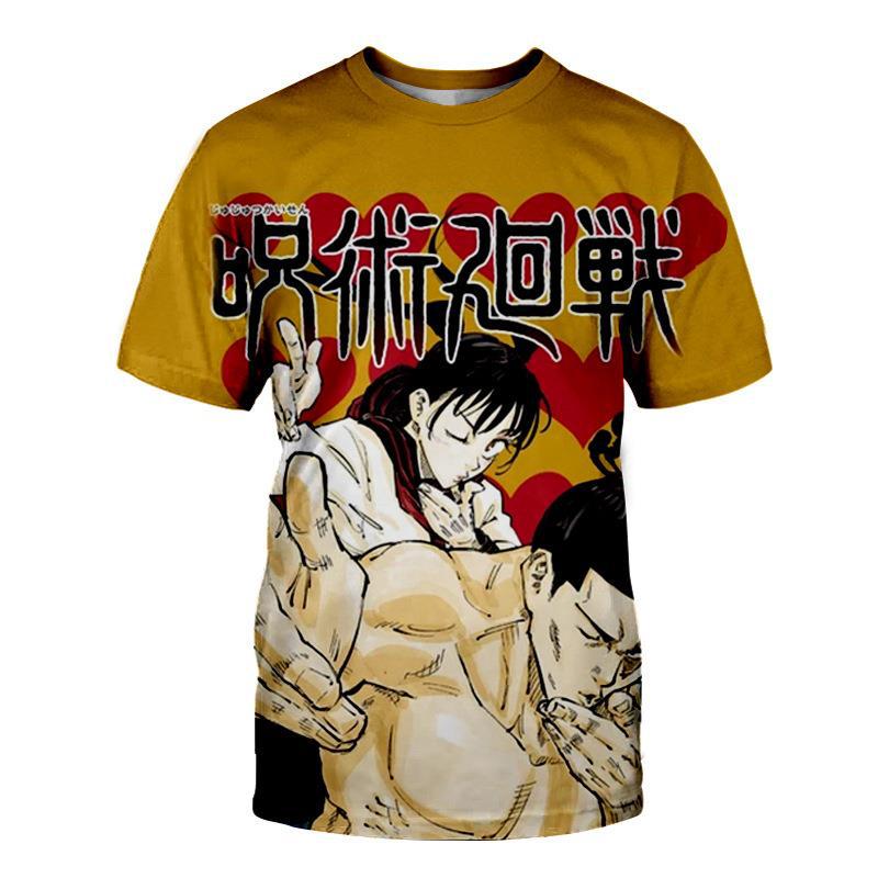 Летняя новая модная мужская футболка с принтом аниме-элементов и цифровой печатью Spell Battle Series