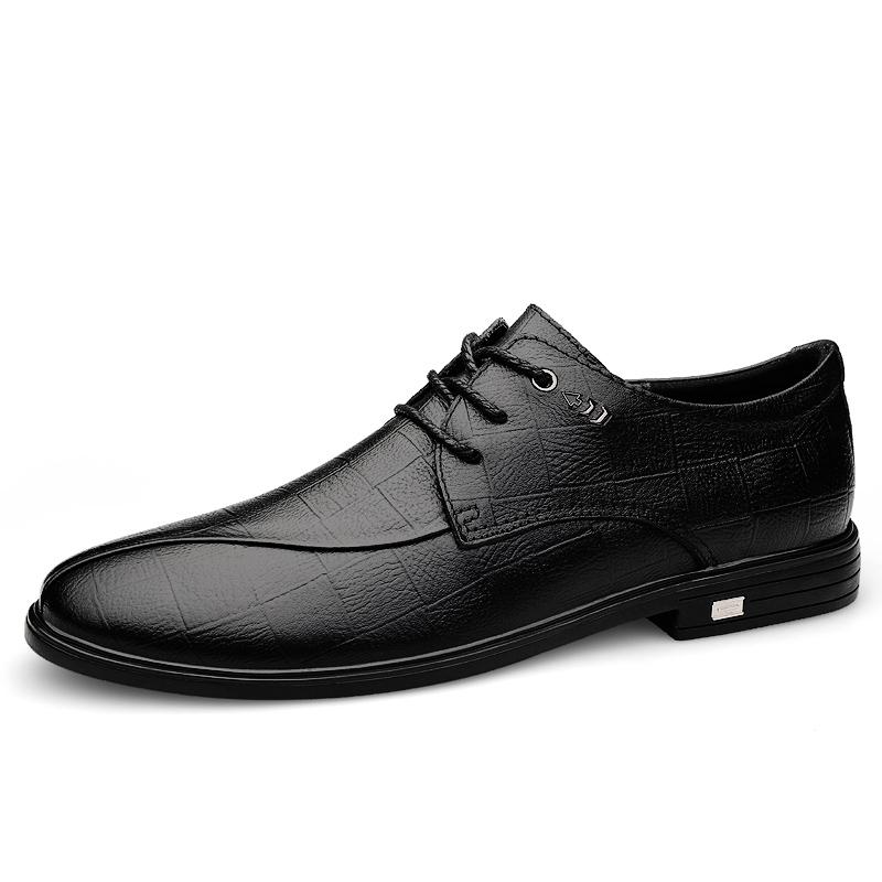 Classic Men Sneakers Lace-up Genuine Leather Casual Shoes Non-slip Oxford Shoes Man Soft Sole Walking Shoe Formal Dress Footwear