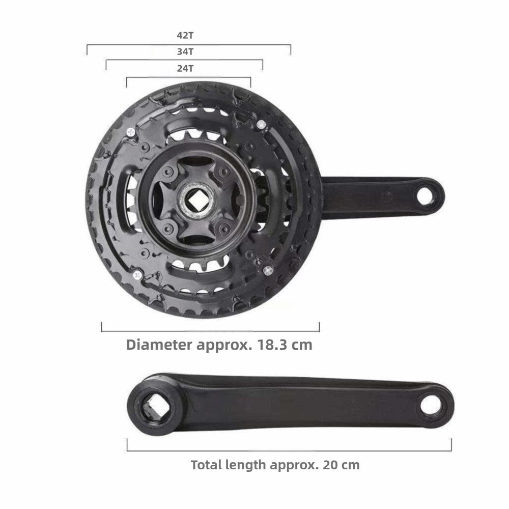 42T 3 Chip Mountain Bike Crankset Iron Bike Crankset Disc Durable Bike Sprocket Road Bikes