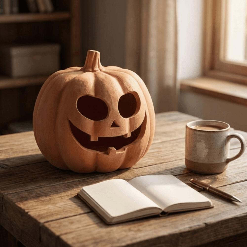 Terracotta Matte Pumpkin Ornament Multi Colors Tabletop Decoration Tealight Holder Gift