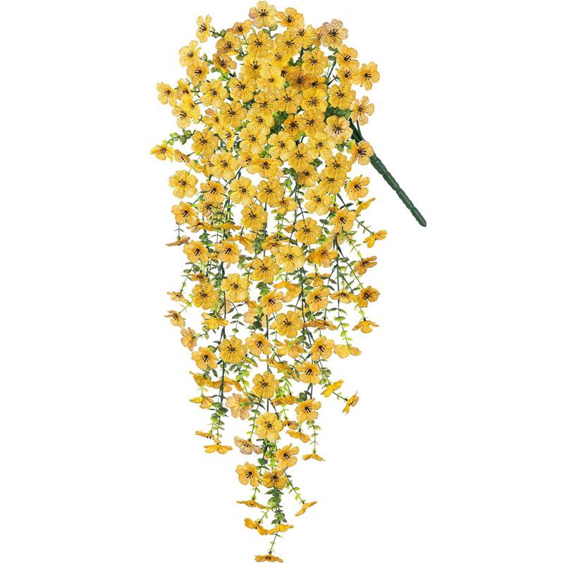 Искусственный цветок ипомеи Устойчивые к УФ-лучам Подвесные цветы Шелковая ипомея Сад Свадебное украшение Уличные подвесные растения