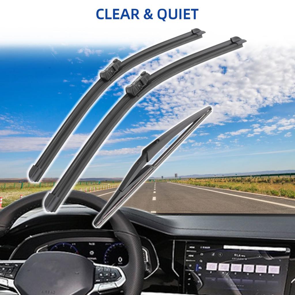 3 шт. для Citroen C4 MK2 хэтчбек 2010-2018 30 "26" 12 "передние и задние щетки стеклоочистителя лобовое стекло резак для окон аксессуары 2015 2016 2017 2018