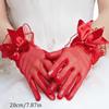 Кружевные перчатки с бантами для тематического мероприятия, женские вечерние короткие перчатки, прозрачные перчатки для невесты, аксессуары для фотосессии