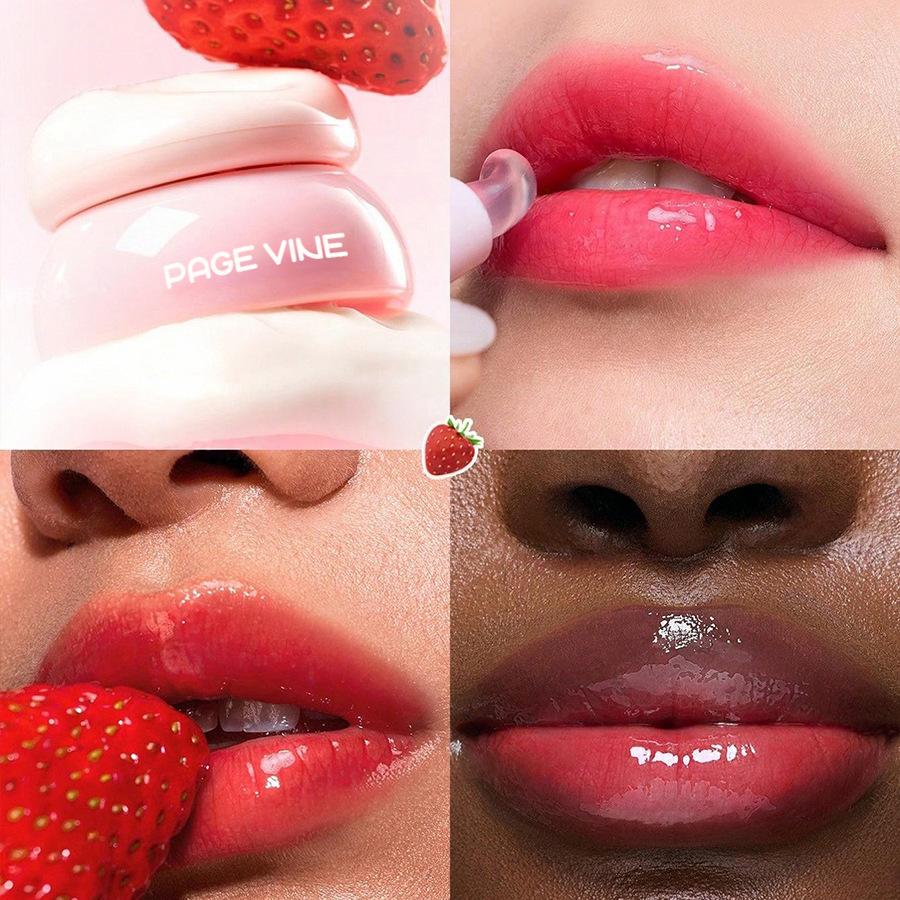 8 Color Jar Lip Nectar Hydrating Mirror Lip Glaze Milk Jar Lip Oil Doodle Lips Whitening Translucent Moisturizing