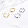 Korean Version of Stud Earrings Fashion Women's Circle Model, Ring Temperament Cold Wind Twist Rope Twist Ear Buckle Men's and Women's Models