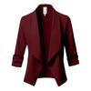 Womens  Color Solid Open Front Cardigan Long Sleeve Casual Jacket Coat
