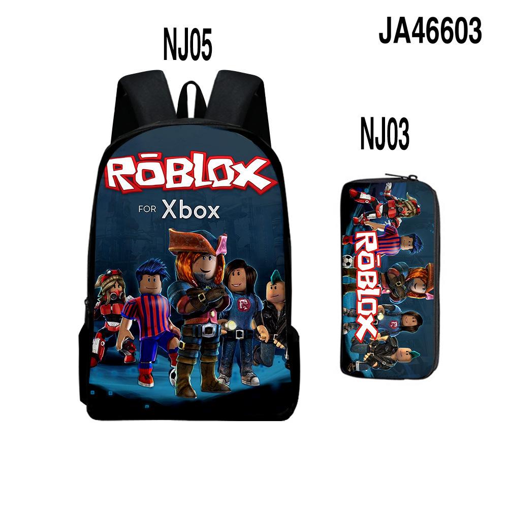 Двухсекционный набор Roblox, Школьная сумка для начальной и средней школы, Детский рюкзак, Рюкзак с мультяшным персонажем.