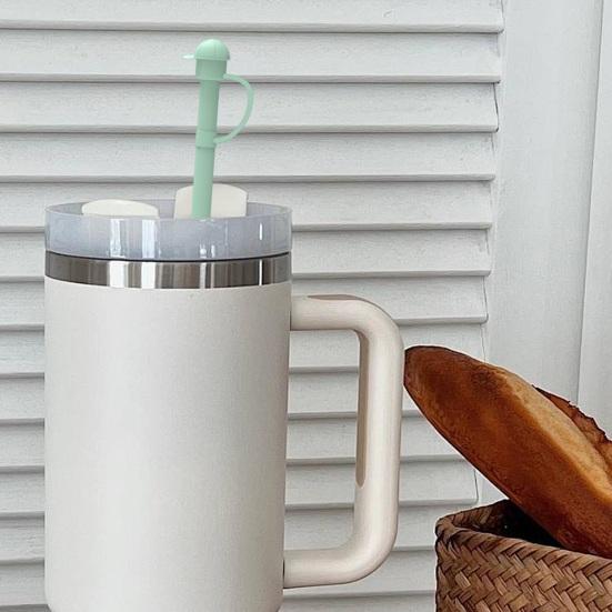 Набор силиконовых трубочек 1/6 шт. для стаканов 30/40 унций, многоразовые трубочки с крышками, пищевой силикон, легко моющиеся, сменные силиконовые