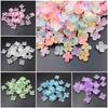 Materials Beads Handmade DIY Jewelry Accessories 4-petal Flower Fashion Floret Receptacle Acrylic Frosted 15mm 20pcs Warm Color Bracelet Necklace