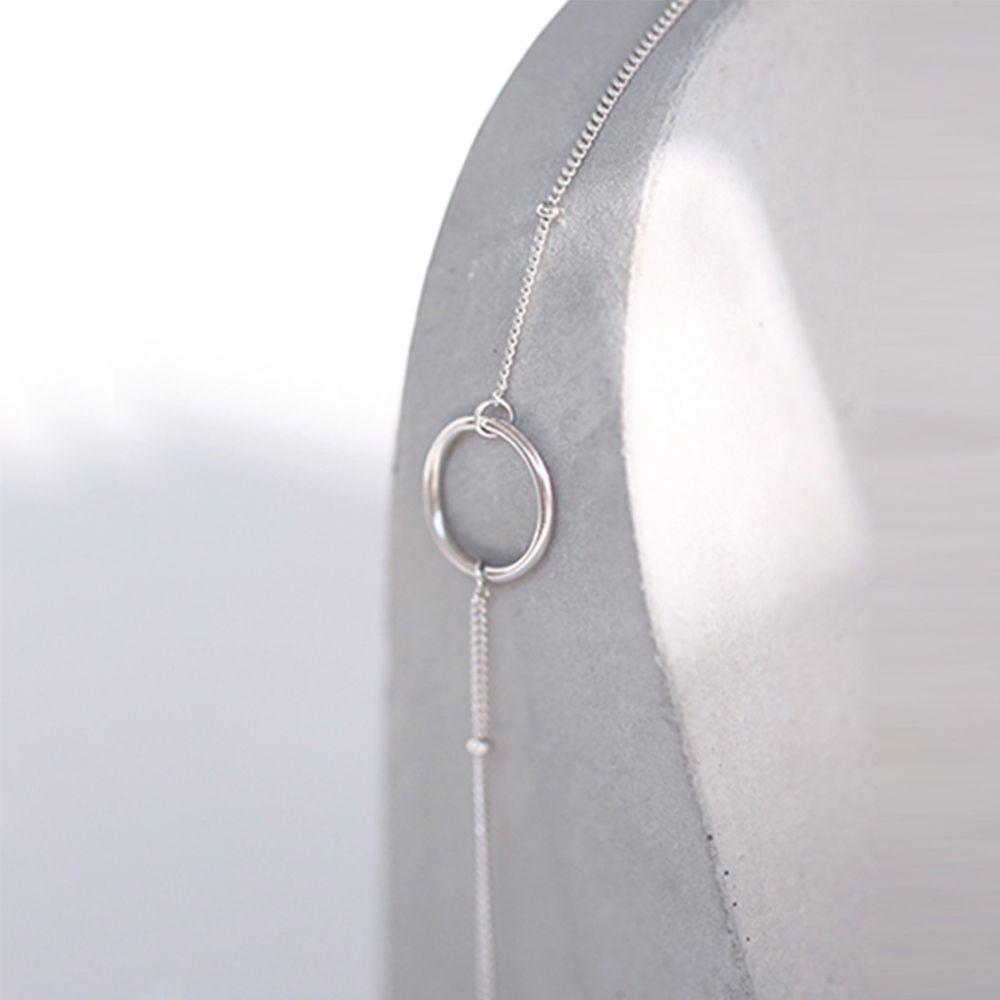 Круглое ожерелье из стерлингового серебра 925 пробы с подвеской в виде ключицы, элегантное женское ювелирное изделие
